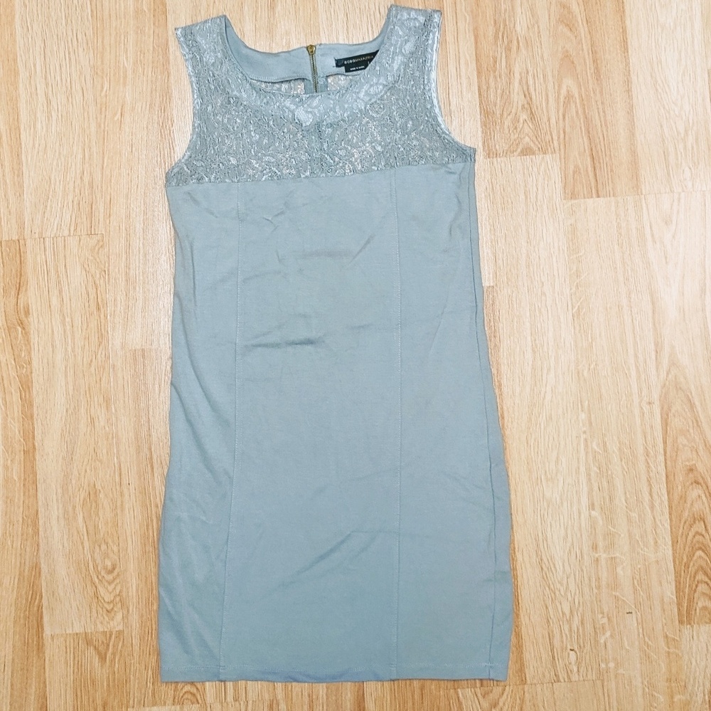 BCBGMaxazria Gray Lace Dress